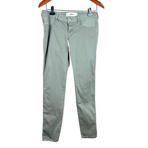 Hollister Kids Girls Green Skinny Pants Size 7 Waist 28